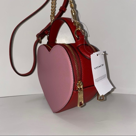 Coach Heart bag Crossbody In Colorblock New - Picture 9 of 16